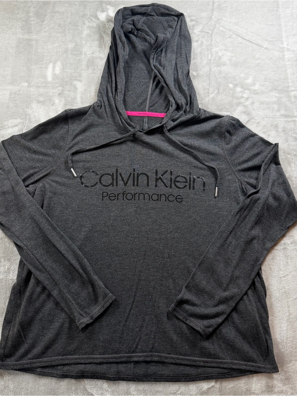 Calvin Klein Performance Women's Charcoal Hooded Swim Cover-Up